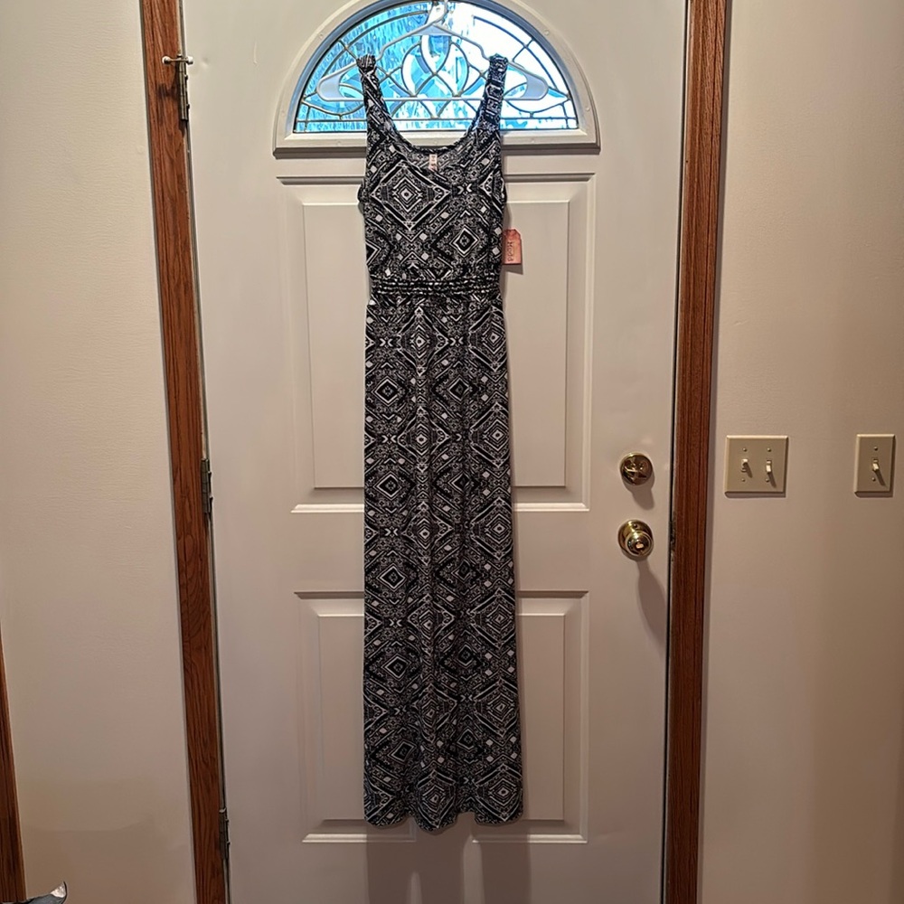 Black/cream long sundress